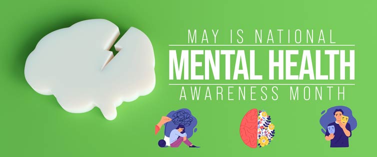 Graphic stating May Is National Mental Health Awareness Month.