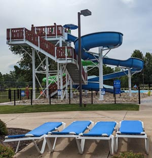 Water slide at Channahon Park District.