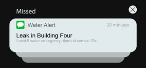 Sensor-alarm notification on a cell phone.